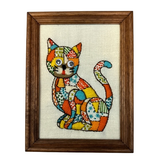 Sunset Designs MGM 1970s Jiffy Stitchery Elephant Cat Dog Bear Rare Set - Picture 4 of 6